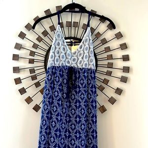 Altar’d State blues and white lace maxi dress